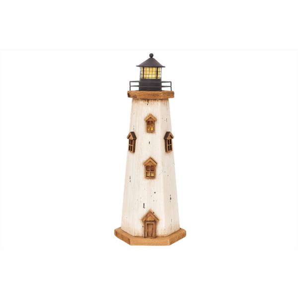 Farol em madeira com LED